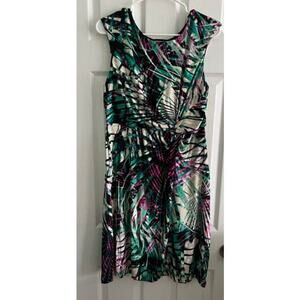 Dana Buchman Multicolored Sleeveless Dress- Size M